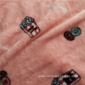 Printed Pink Two Side Soft Flannel Pajamas Fabric